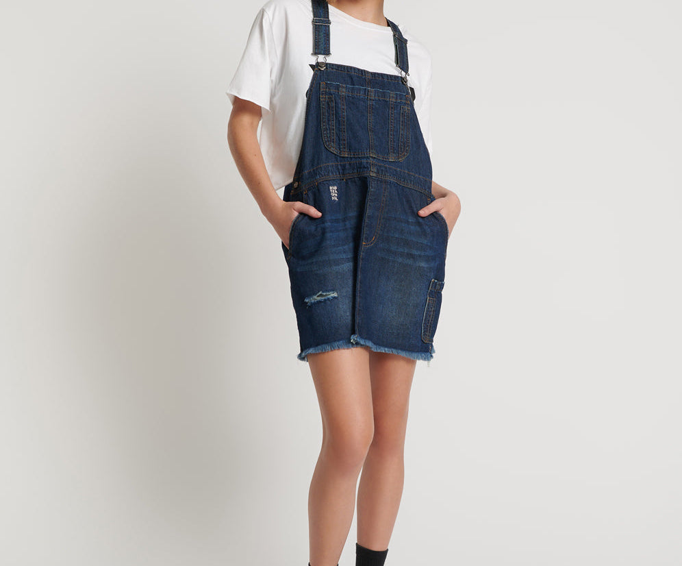 Stanton St Denim Mini Pini Dress - Royal Blue
