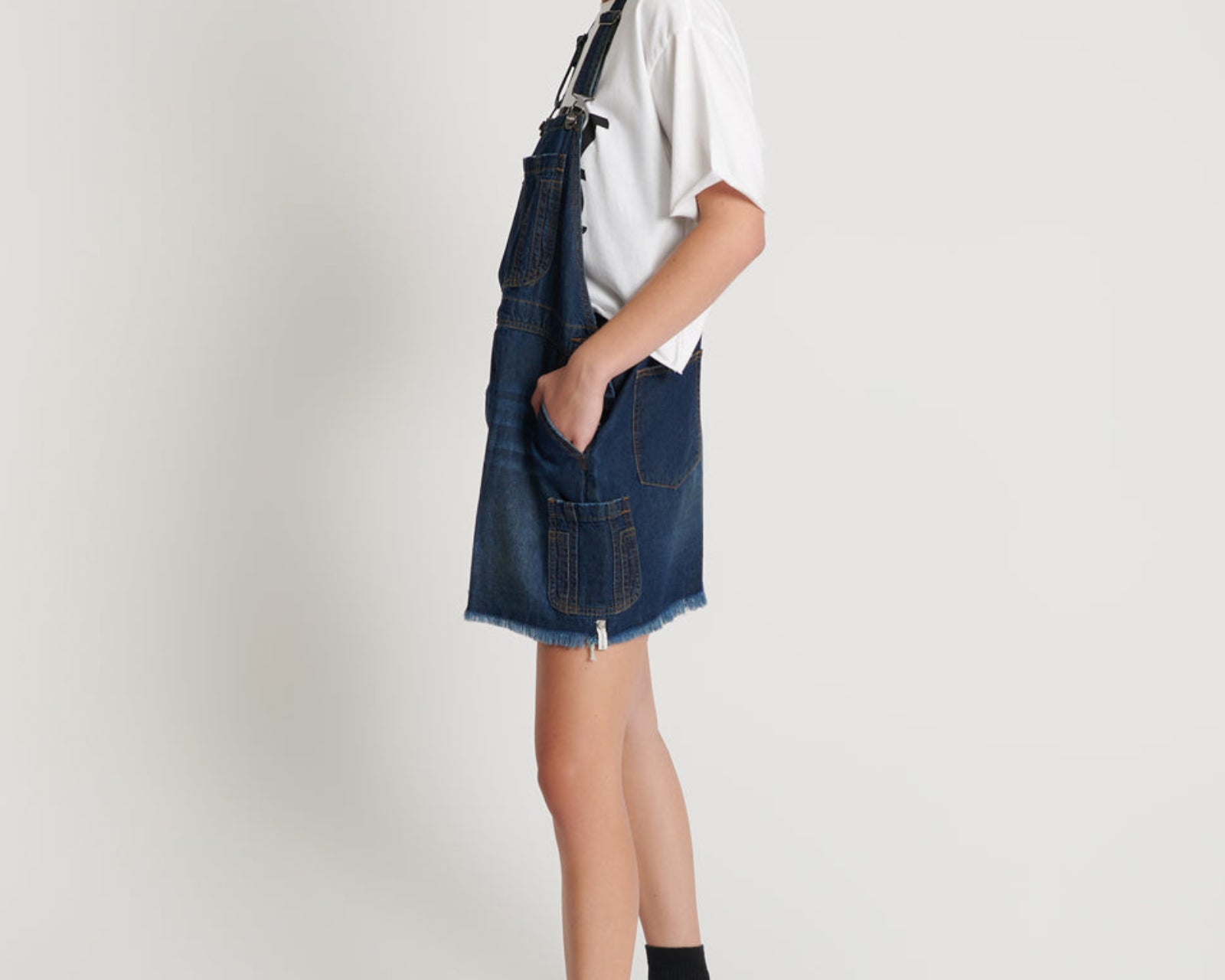 Stanton St Denim Mini Pini Dress - Royal Blue