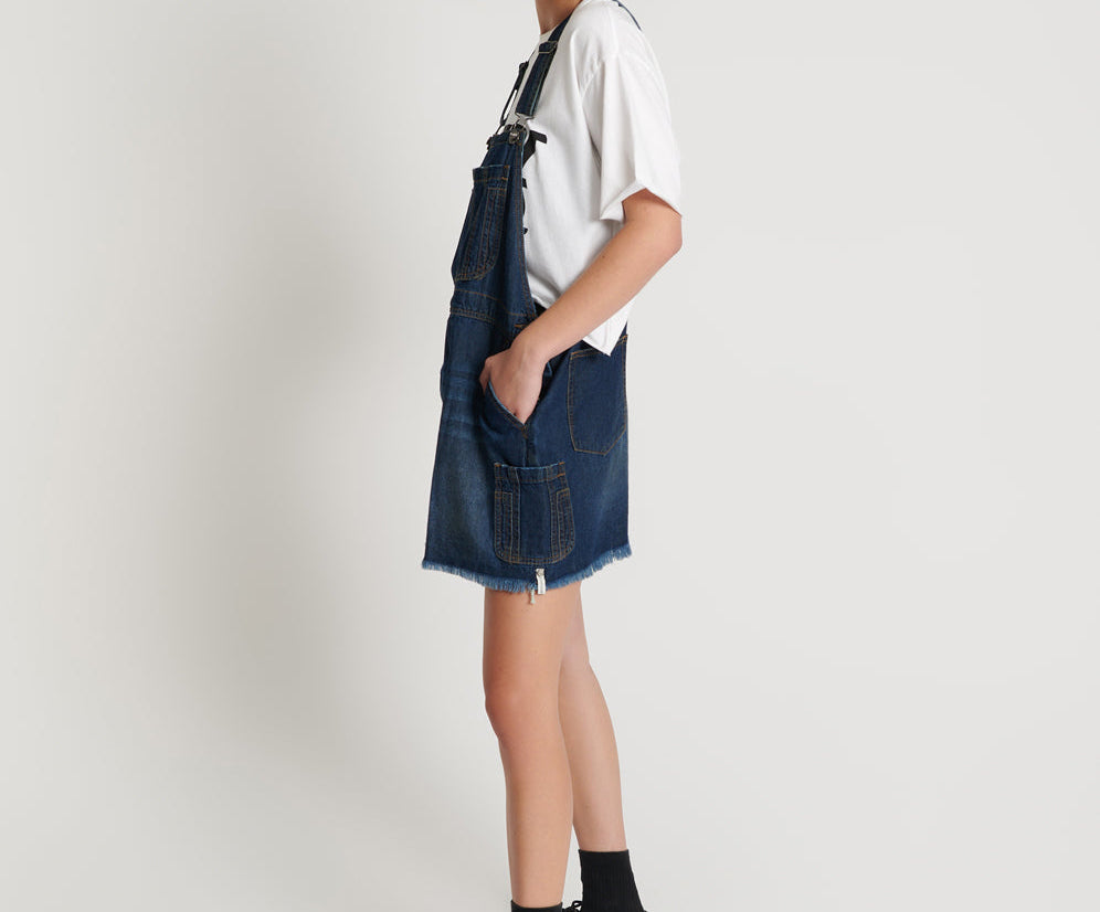 Stanton St Denim Mini Pini Dress - Royal Blue