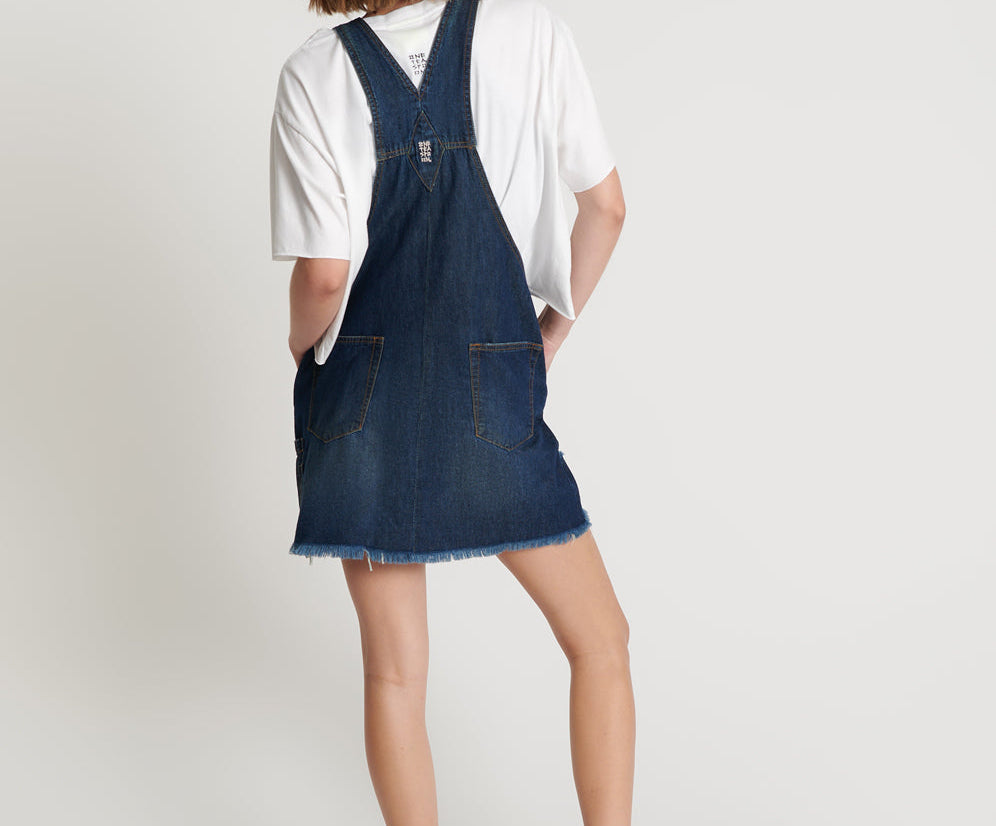 Stanton St Denim Mini Pini Dress - Royal Blue
