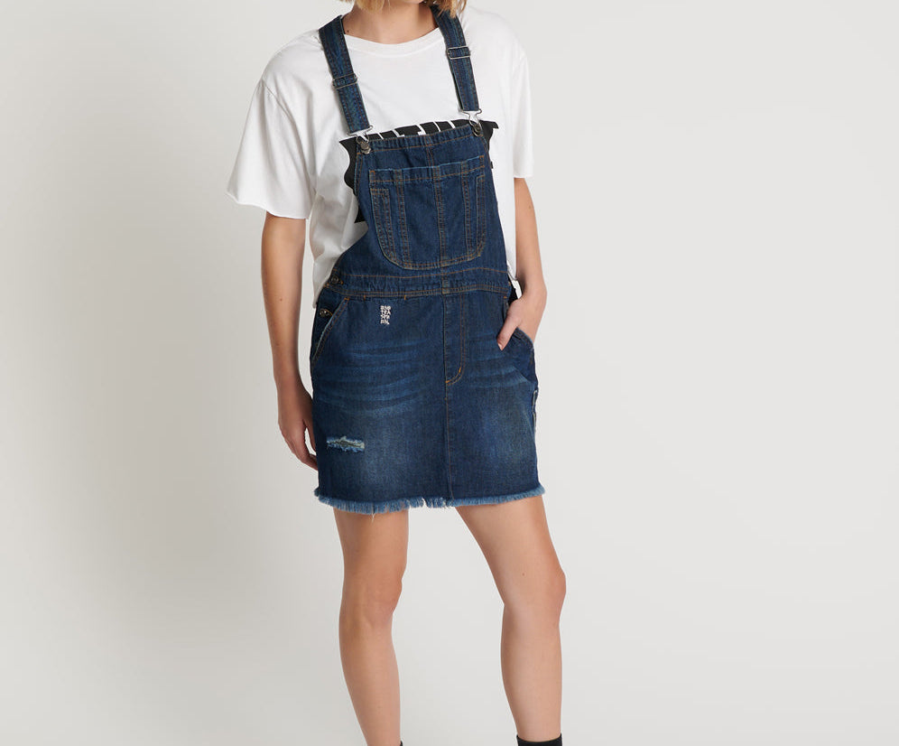 Stanton St Denim Mini Pini Dress - Royal Blue