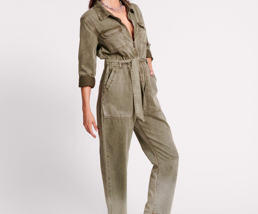 OLD KHAKI CLAUDIA OVERALLS