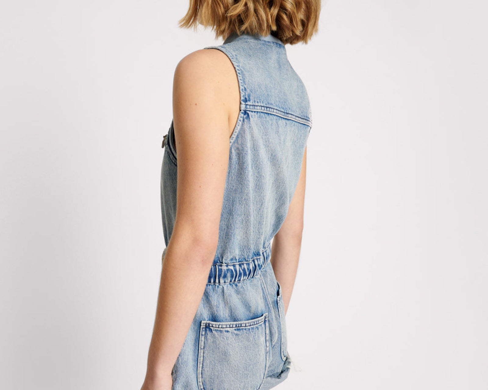 Lilly Sporty Denim Jumpsuit - Salty Dog