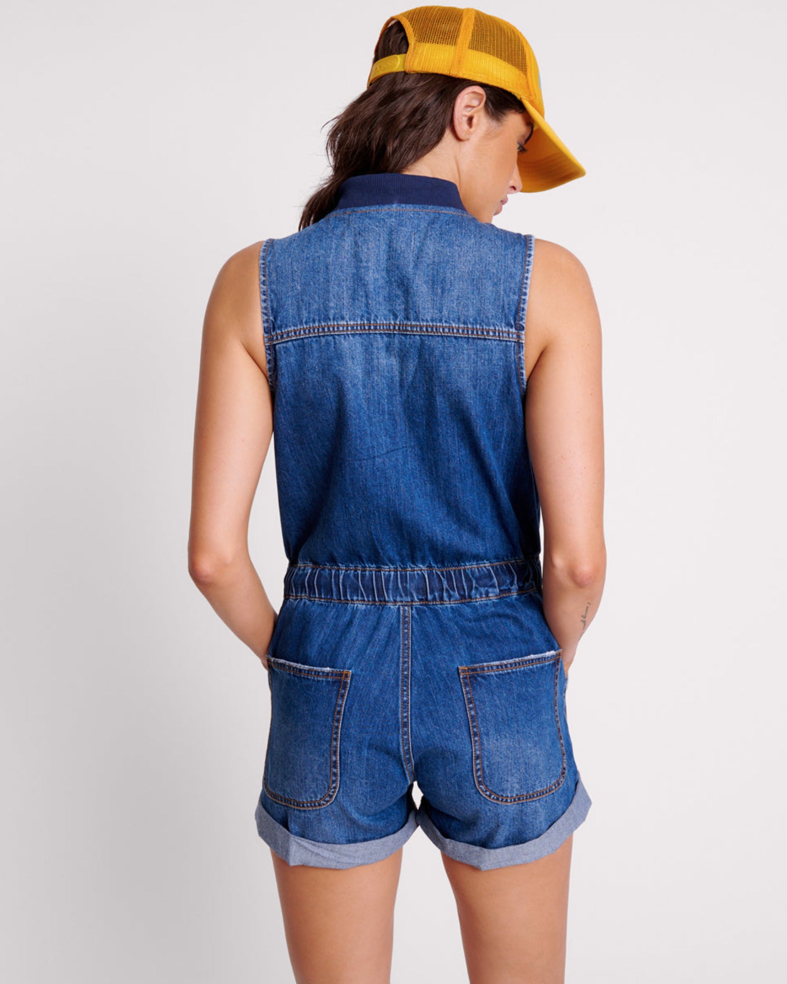 Lilly Sporty Denim Jumpsuit - Blue Moon | One Teaspoon USA