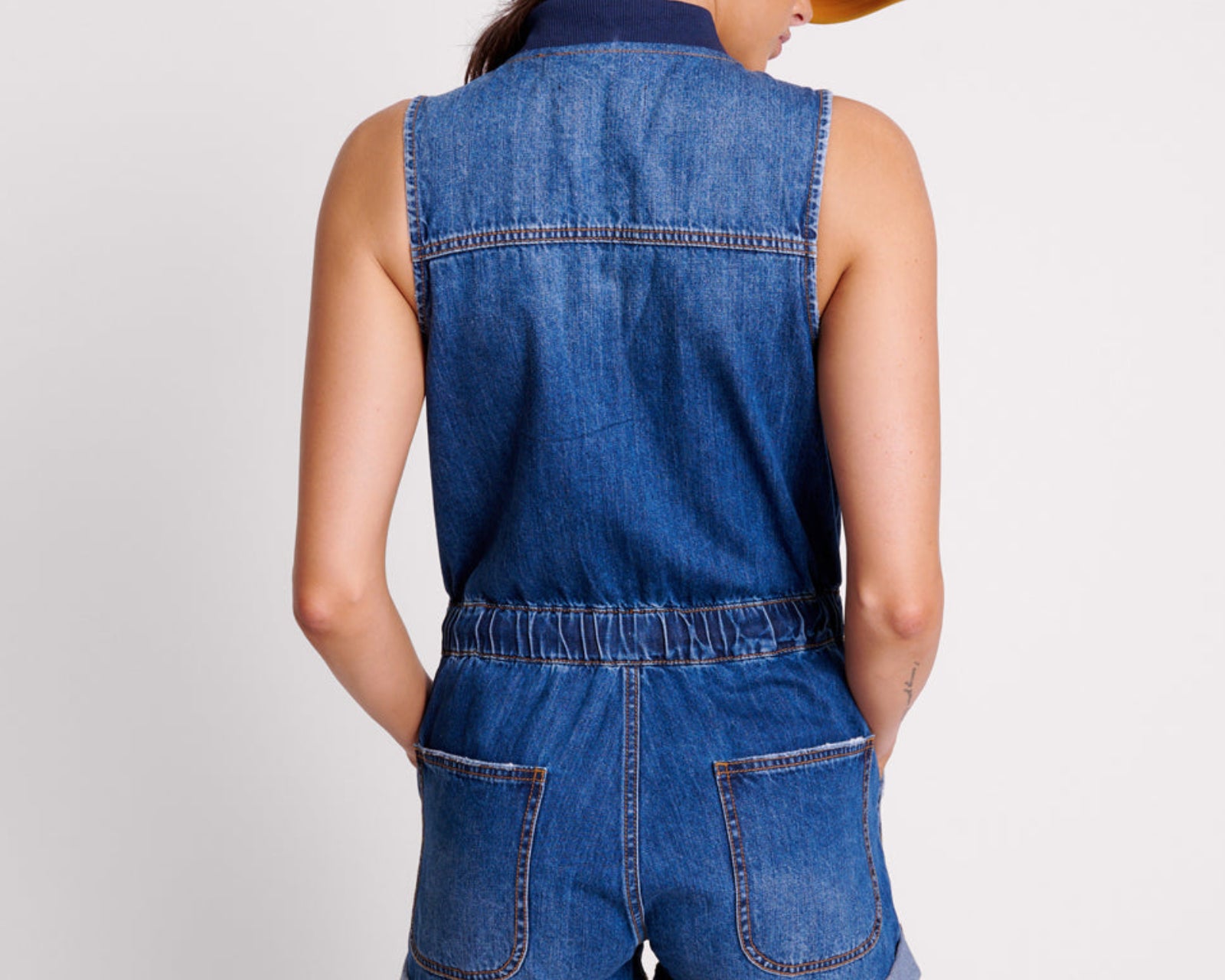 Lilly Sporty Denim Jumpsuit - Blue Moon