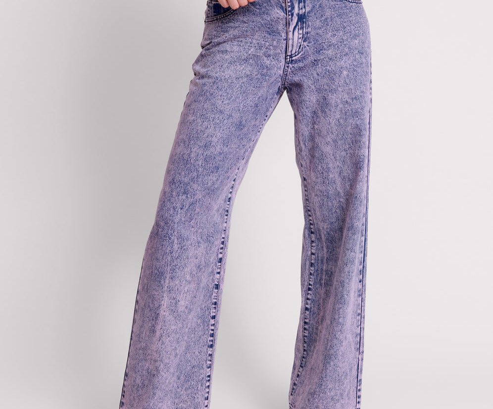 PURPLE RAIN JACKSON MID WAIST WIDE LEG JEANS