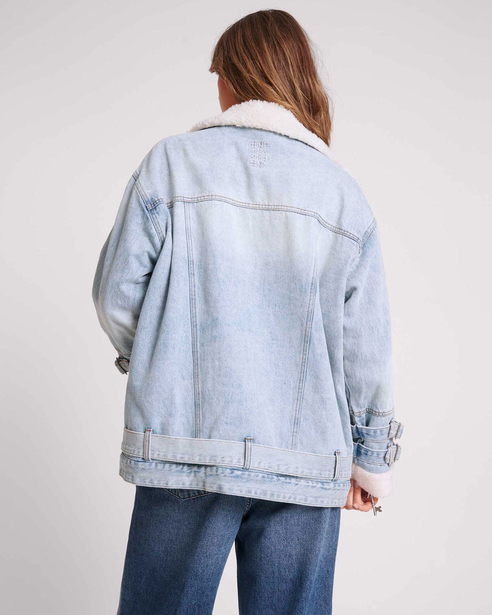 Aviator Denim Jacket - Salty Dog Blue | One Teaspoon USA