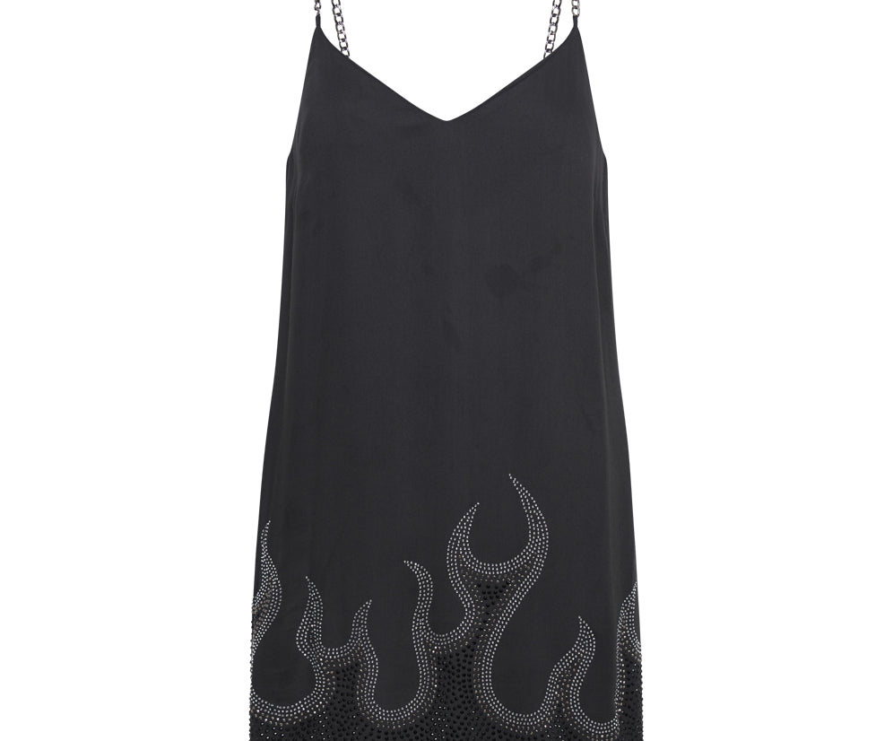 On Fire Black Crystal Slip Dress | One Teaspoon USA On Fire Black Crystal Slip Dress | One Teaspoon USA