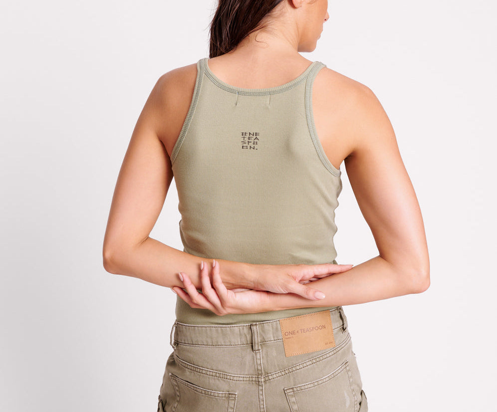 MATCHA ONE TEASPOON RIB SINGLET