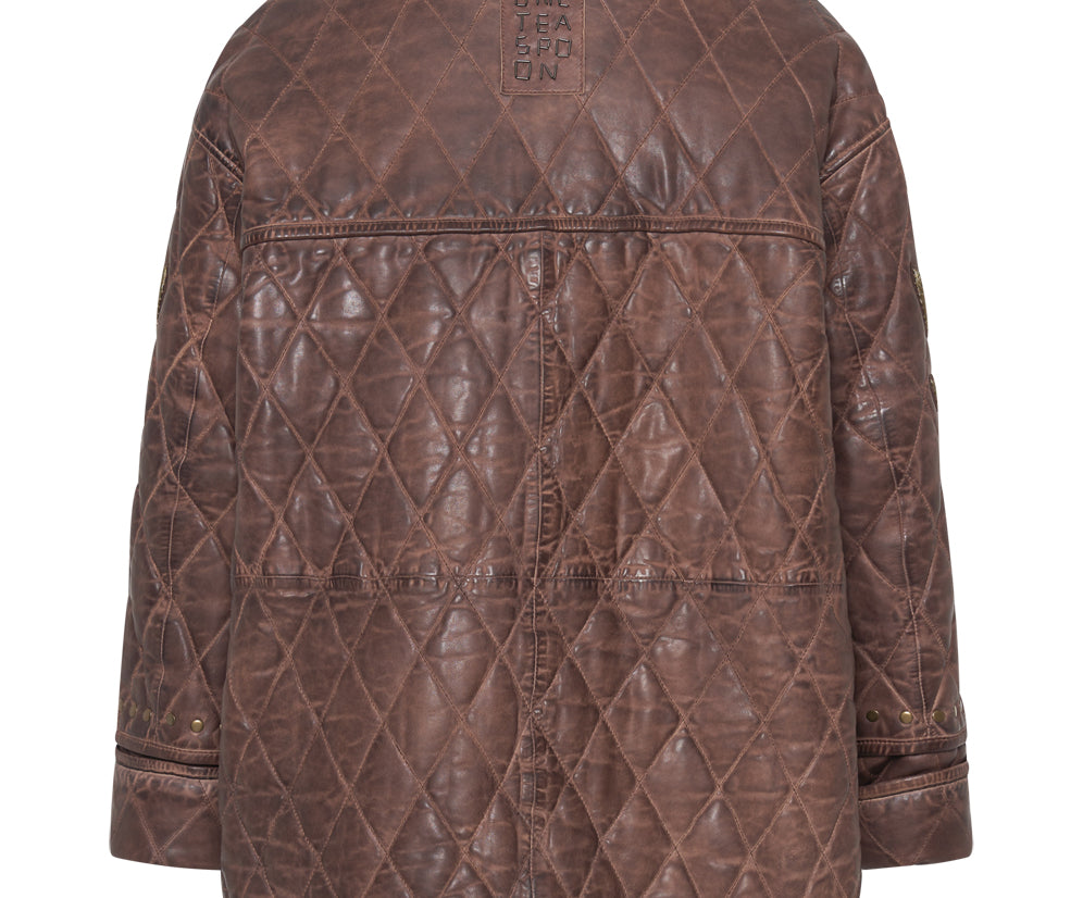 VINTAGE BROWN EAGLE EYE WADDED JACKET