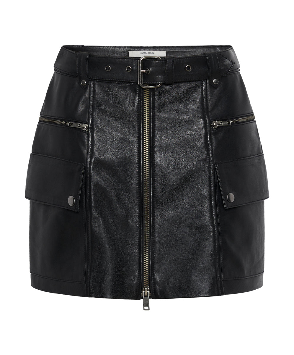 Products LEATHER BIKER MINI SKIRT