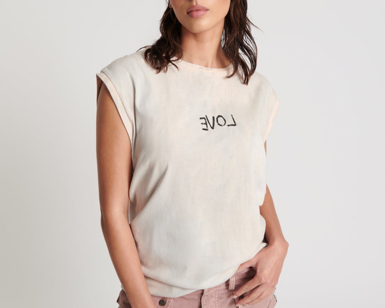 PINK LOVE STAINED TANK