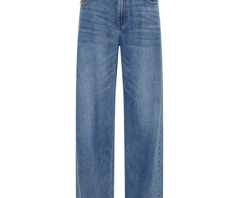 BLUE RAPTURE JACKSON MID WAIST WIDE LEG DENIM JEANS