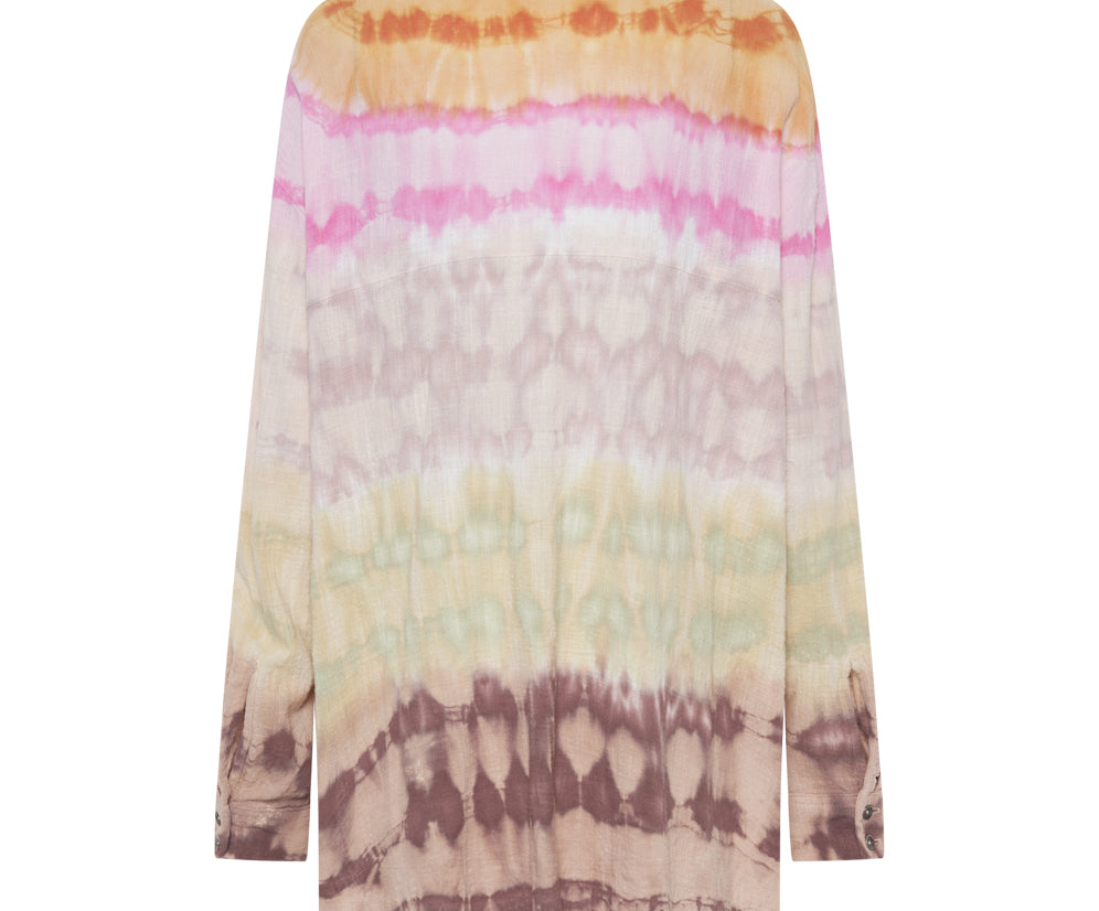 Mirage Hand Dyed Muslin Longline Shirt - Multi
