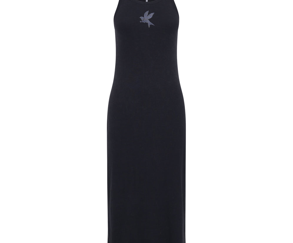 Washed Black One Teaspoon Rib Singlet Dress - Black