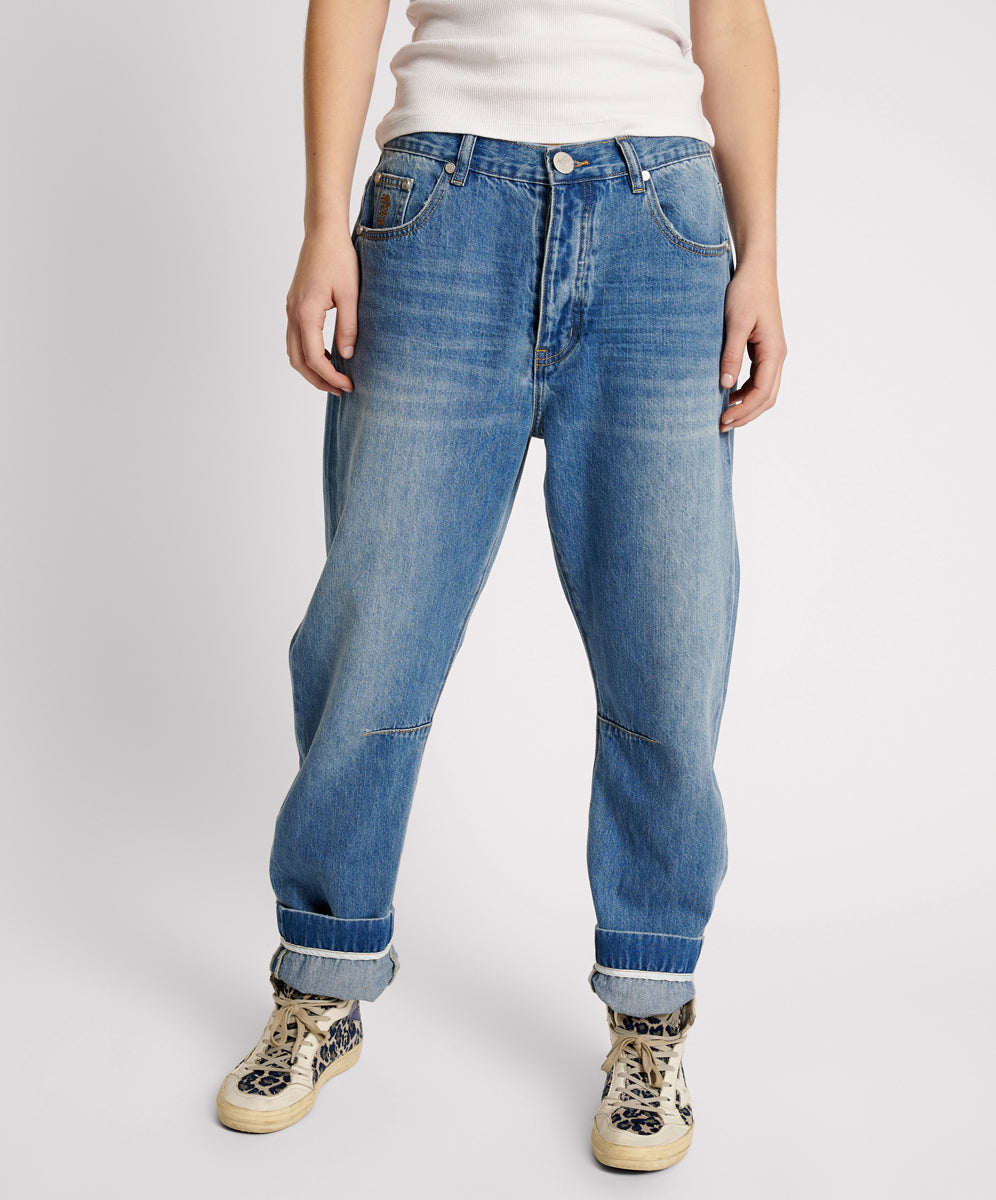 Jeans Sale Bandits Low Waist Boyfriend Denim Jeans - Pacifica