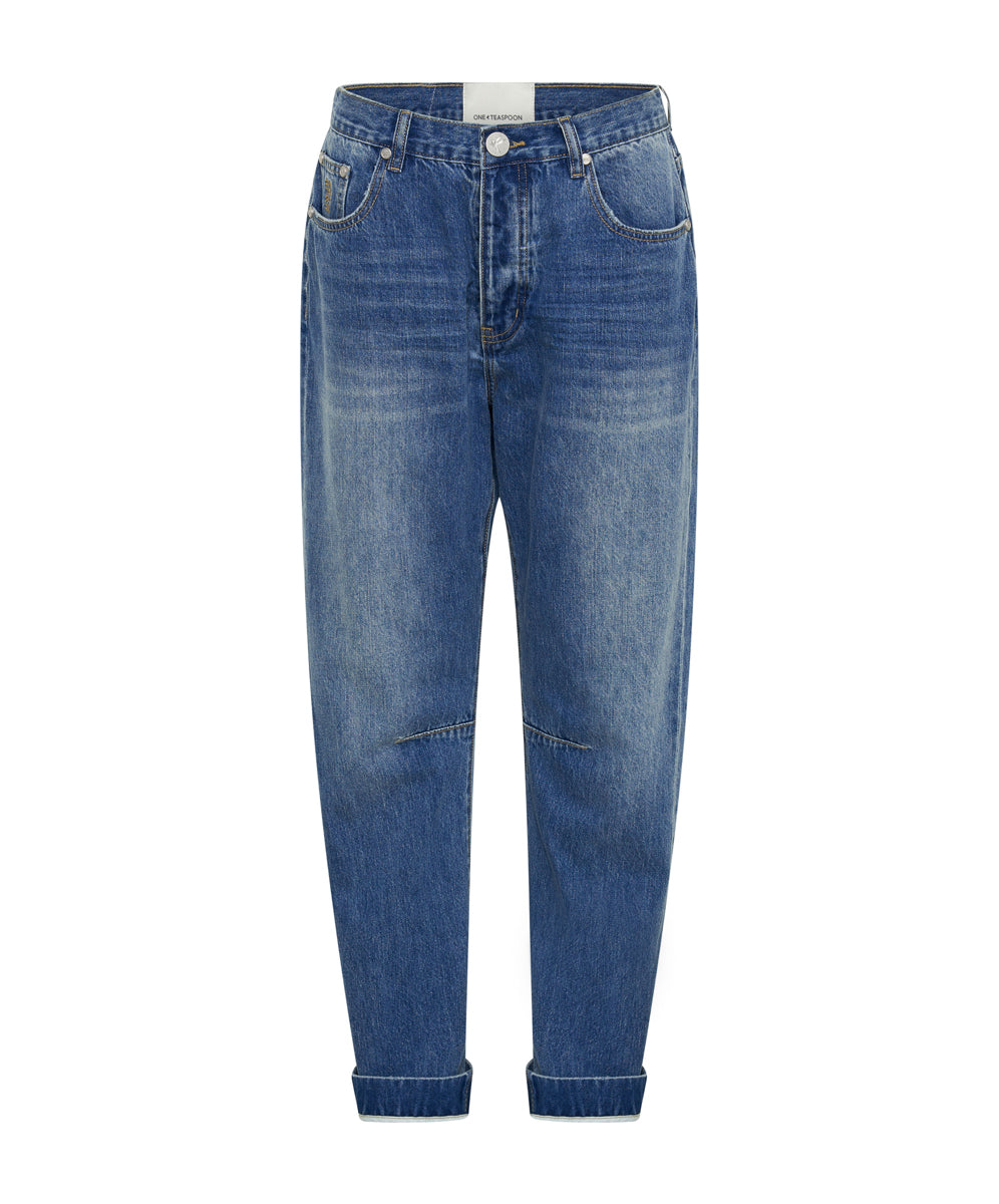 Jeans Sale Bandits Low Waist Boyfriend Denim Jeans - Pacifica