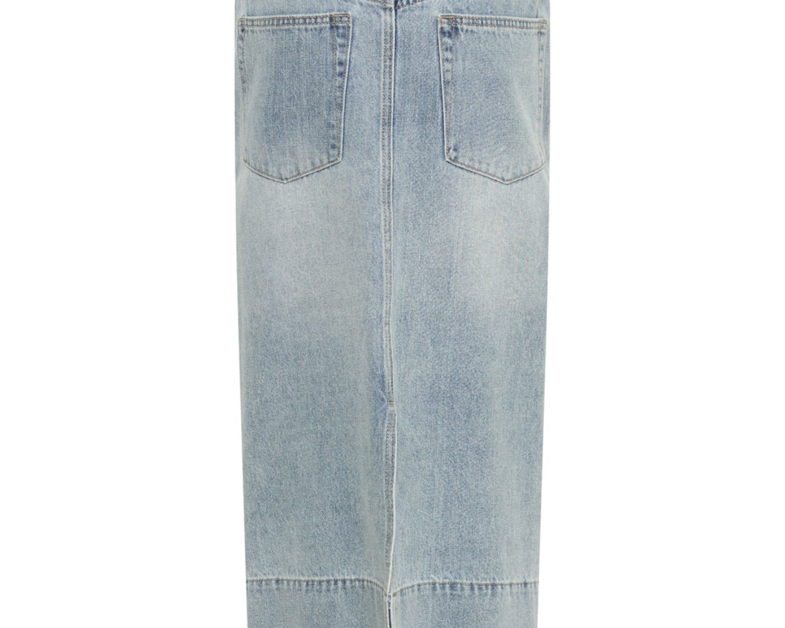 Cassidy Mid Waist Long Denim Column Denim Skirt - Fleetwood