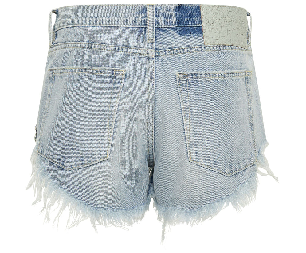 Bonitas Low Waist Denim Shorts - Fleetwood Blue