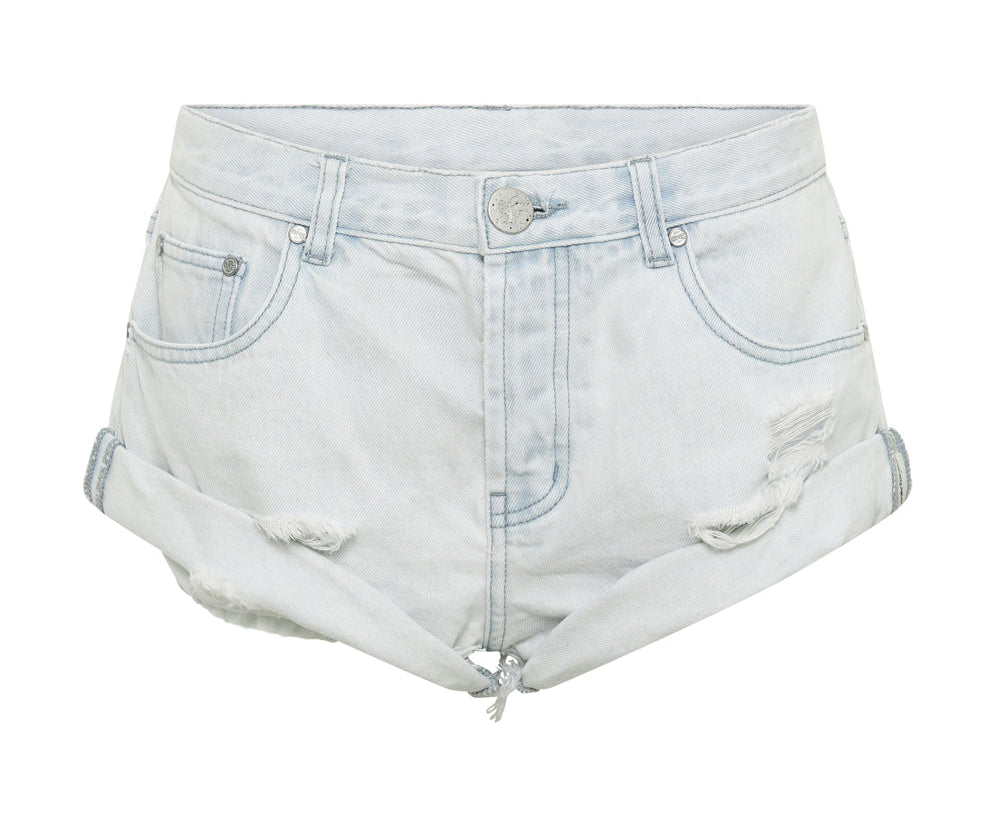Bandits Low Waist Denim Shorts - Xanthe Light Blue
