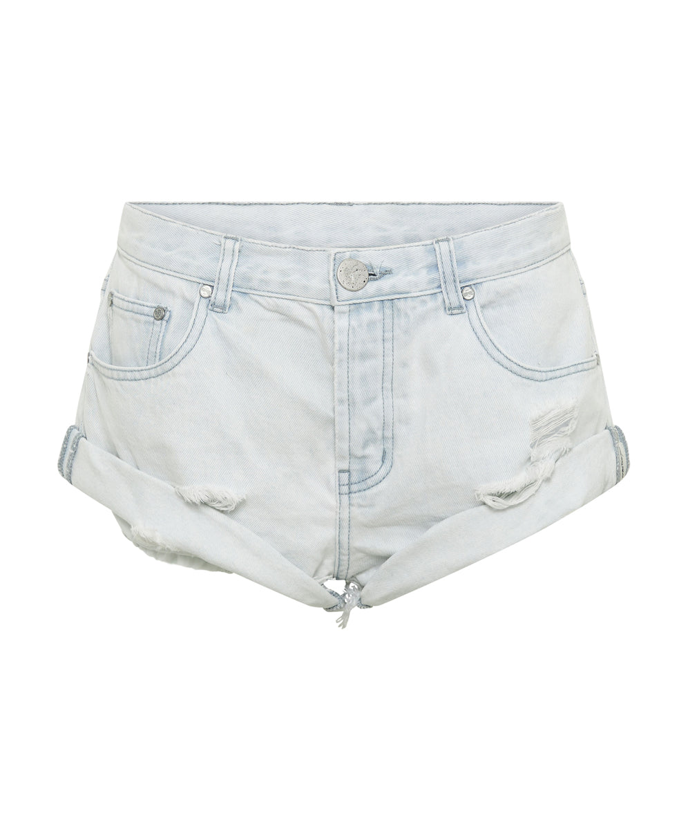 Women's Denim Shorts Bandits Low Waist Denim Shorts - Xanthe Light Blue