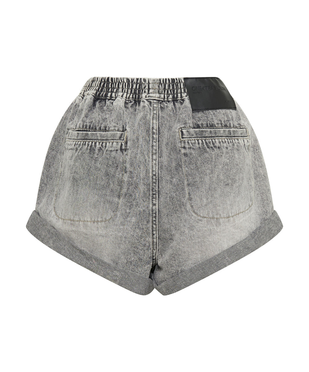【BOHEMIAN SEOUL】DESTROYED GRAY DENIM SHORTS★大人気★ BOHEMIAN SEOUL] DESTROYED GRAY DENIM SHORTS 正規品 韓国