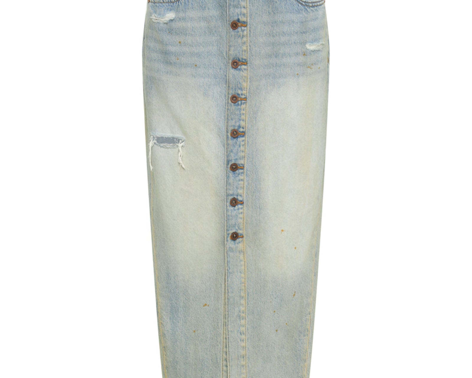 Patsy Low Waist Longline Maxi Denim Skirt - Dirty Kansas