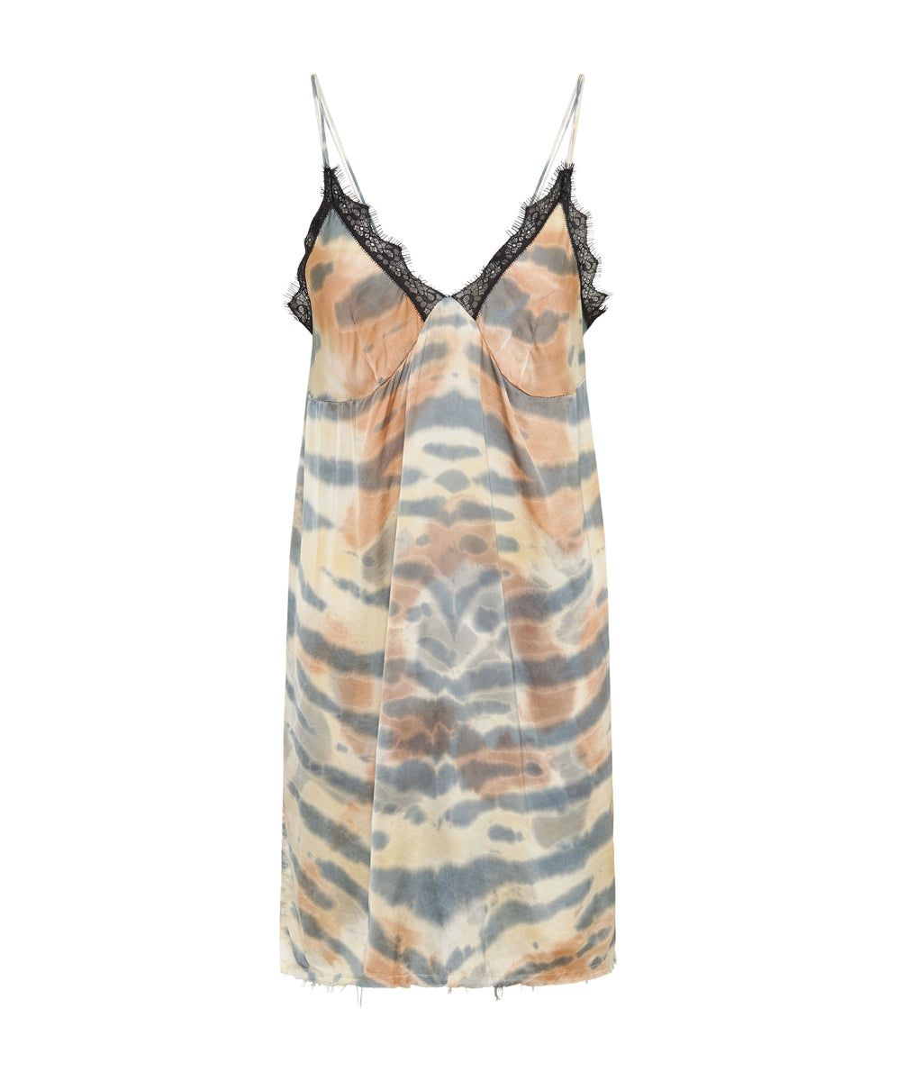 Tiger satin sales slip dress