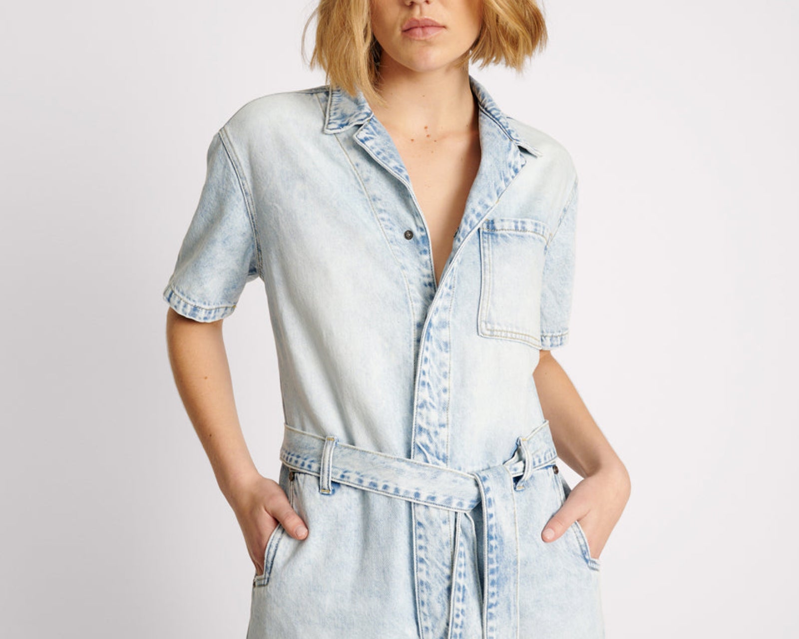 Night Movers Denim Jumpsuit - Depeche Blue