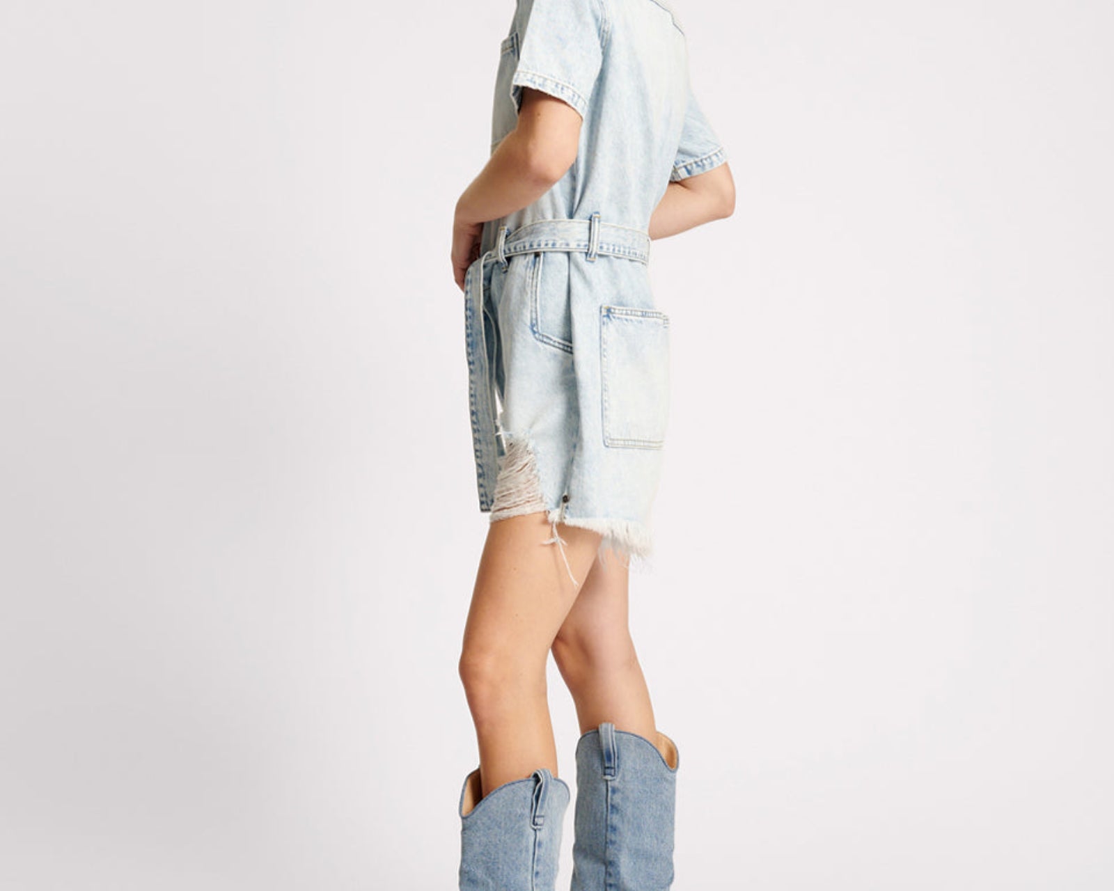 Night Movers Denim Jumpsuit - Depeche Blue