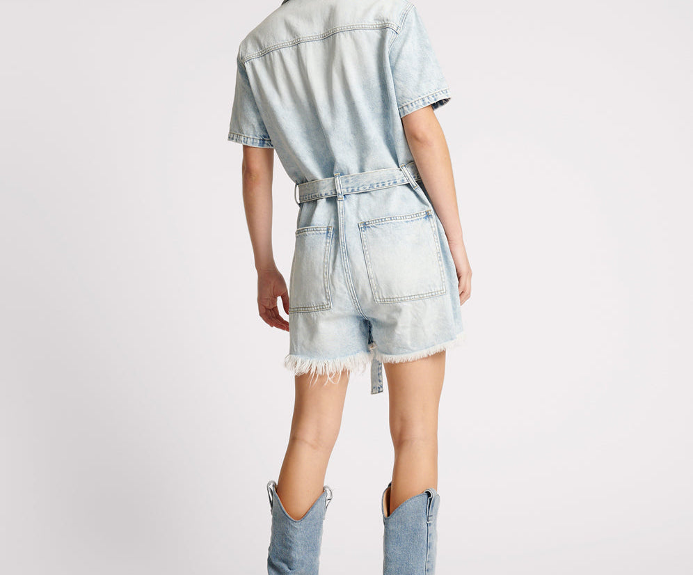 DEPECHE BLUE NIGHT MOVERS DENIM JUMPSUIT