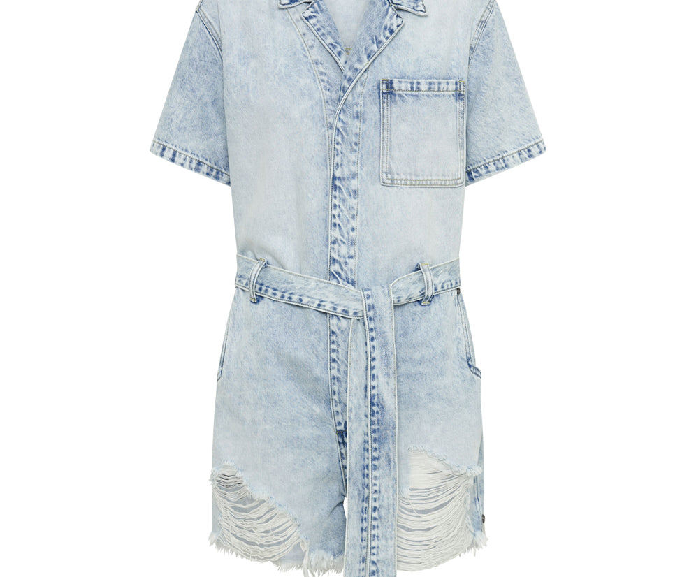 Night Movers Denim Jumpsuit - Depeche Blue