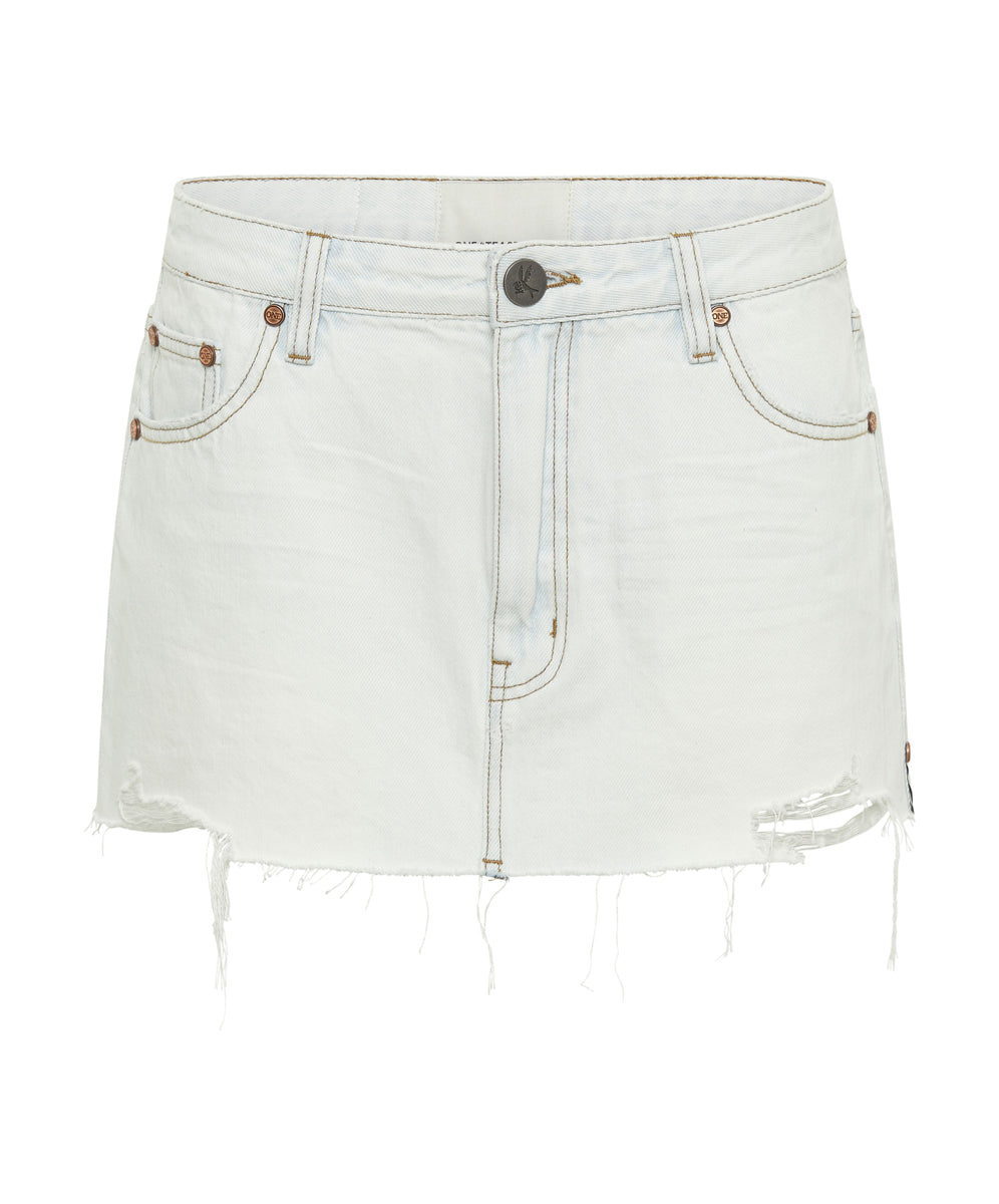 Outlet Sale Women's Denim Skirts Sloane Low Waist Denim Mini Skirt - Bel Air Blue