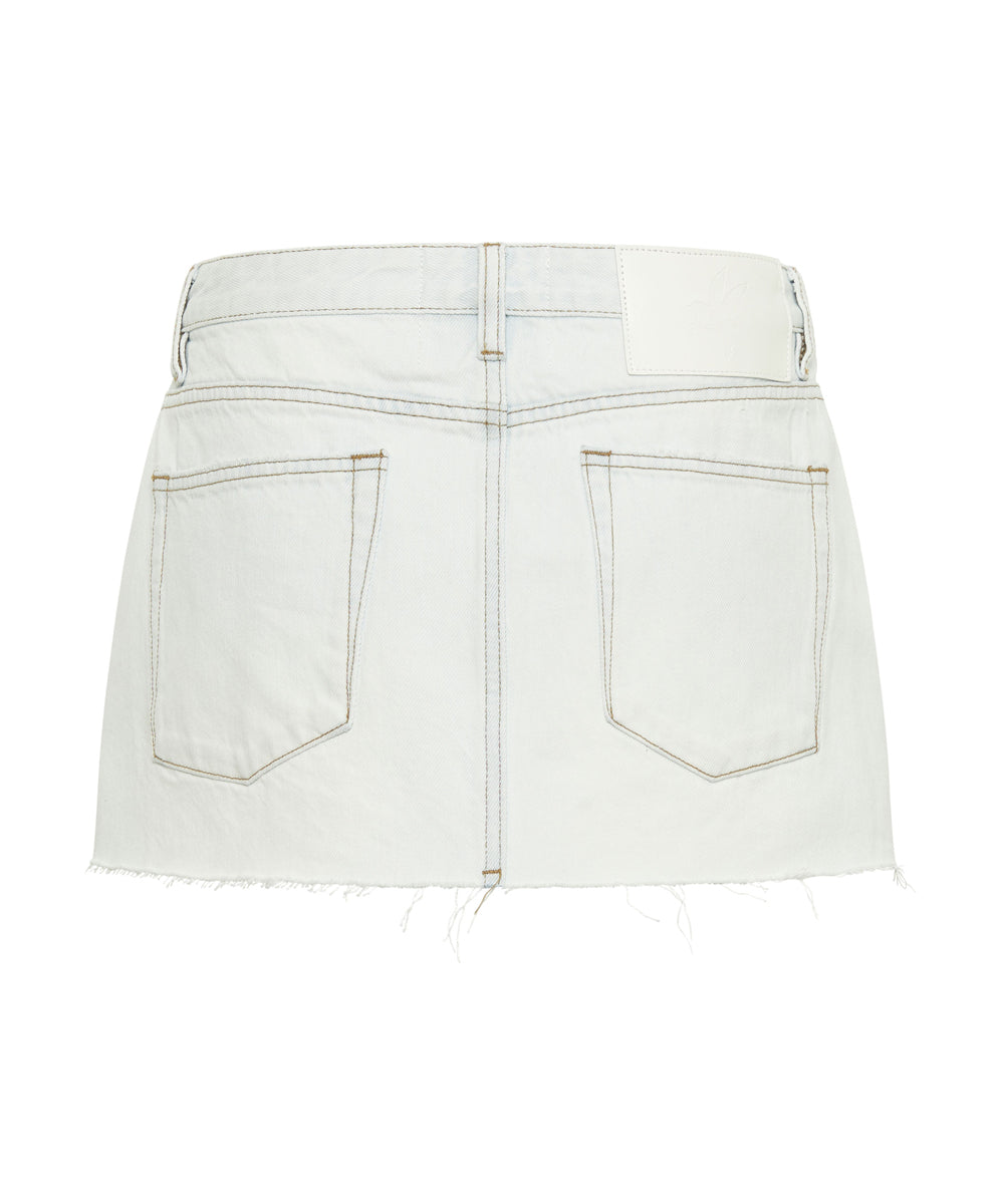 ★Porta★ CORN DENIM PLEATS SKIRT LIGHT BLUE 23SS005 Find your perfect denim skirt at Mabel Love - Mabel Love Co