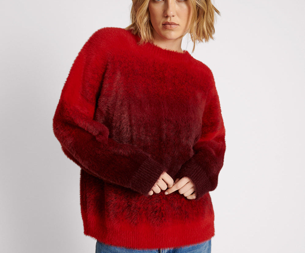 BURNING SUNSET OMBRE KNIT SWEATER