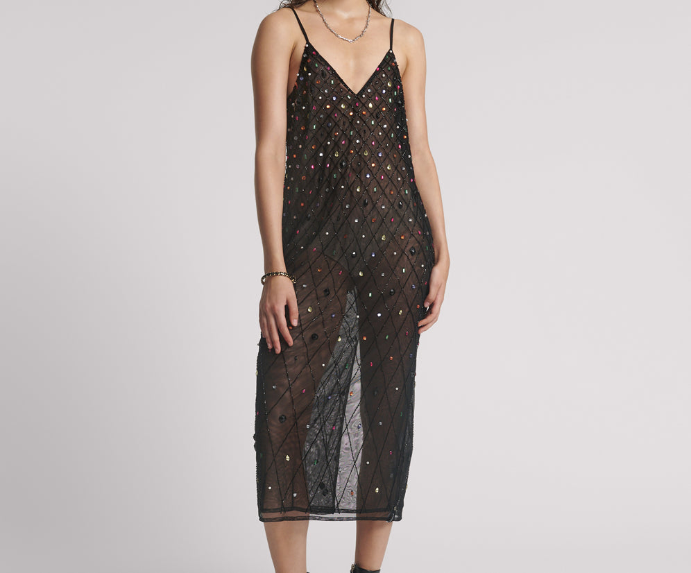 One Teaspoon Stellar Jewel Hand Beaded Slip Dress One Teaspoon Stellar Jewel Hand Beaded Slip Dress