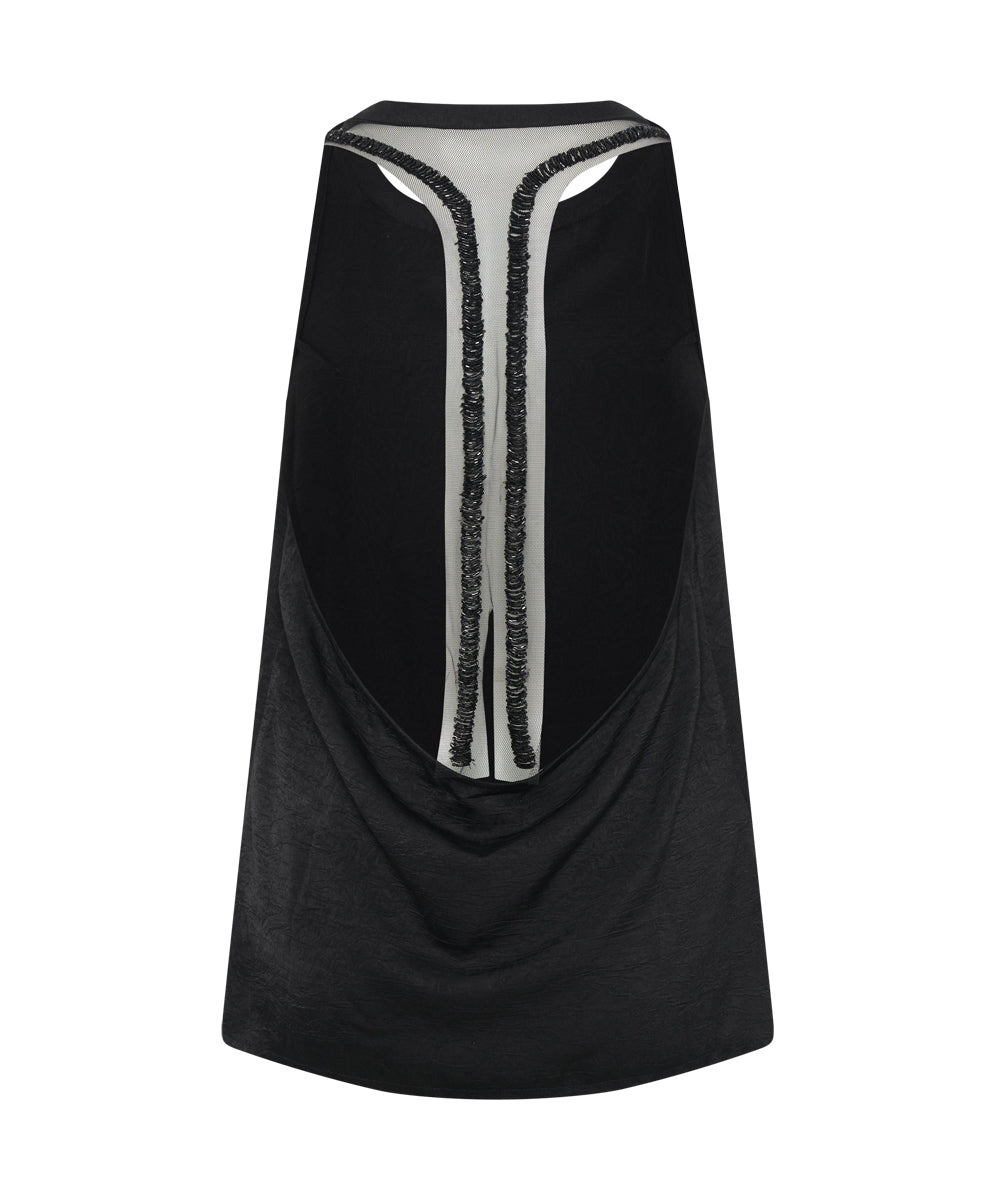 Roxie Embellished Backless Top - Black | One Teaspoon USA