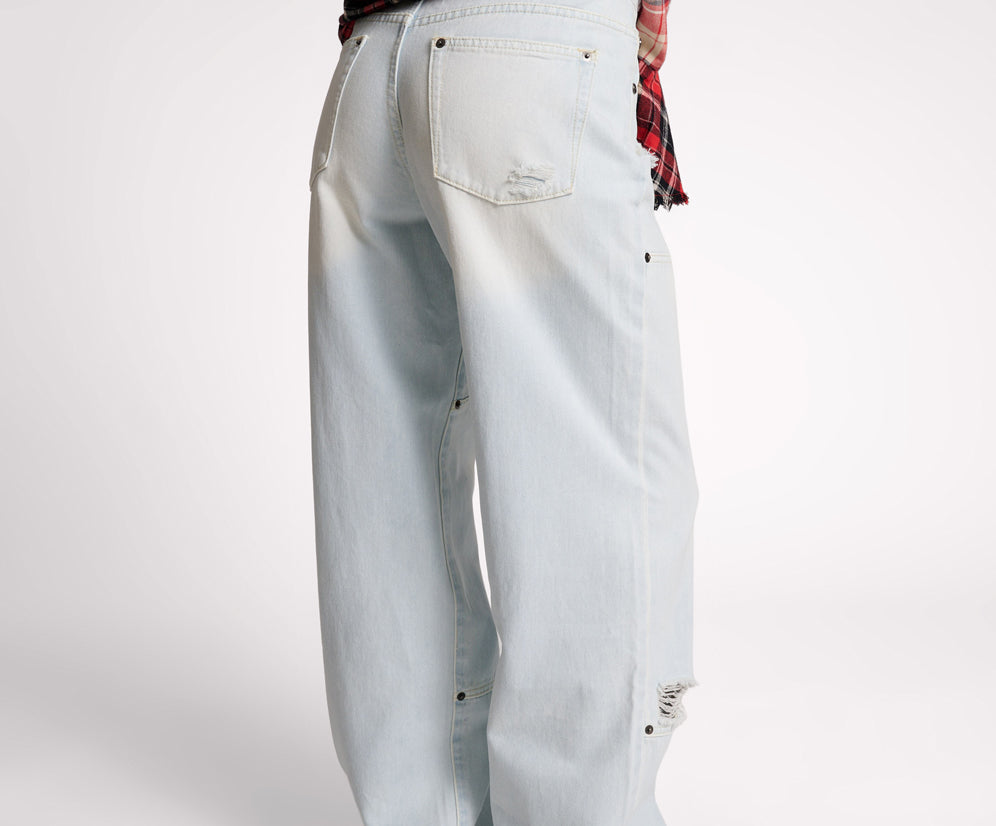 Jackson Mid Waist Wide Leg Denim Jeans - Le Surf