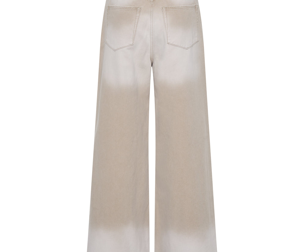 Love Machines Mid Waist Super Wide Leg Denim Jeans - Butterscotch