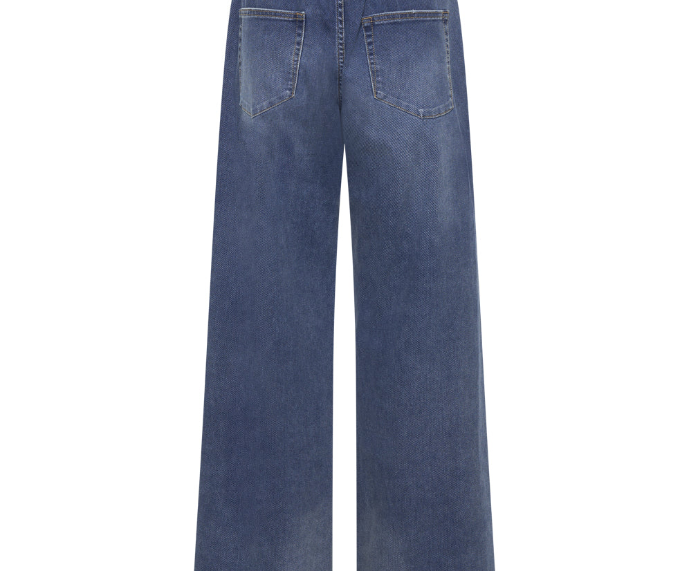DEEP BLUE ROADHOUSE WIDE LEG DRAWSTRING JEANS