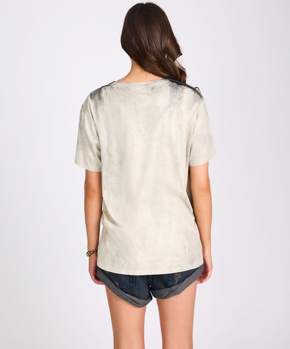 Beaming Heart Boyfriend Tee - White and Black | One Teaspoon USA