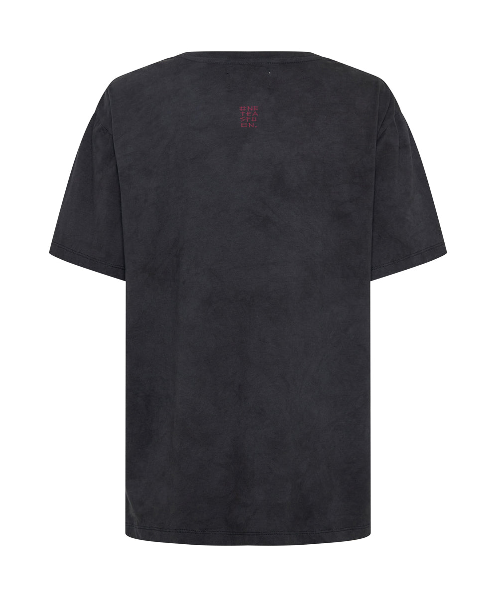 Heart Tie Dye Unisex Tee - Black | One Teaspoon USA