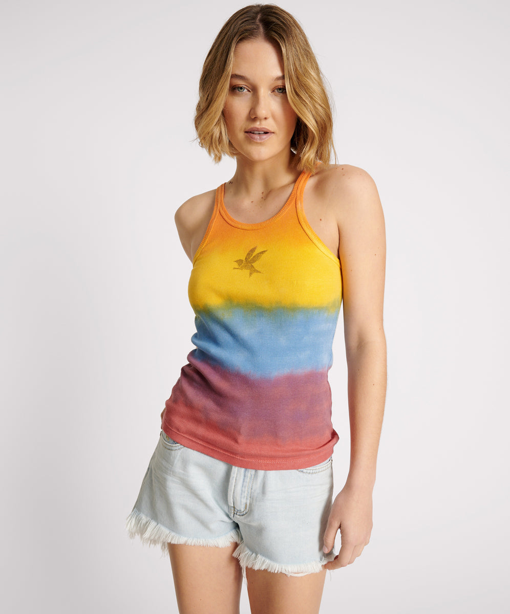 Products SUNSET STRIPE RIB SINGLET