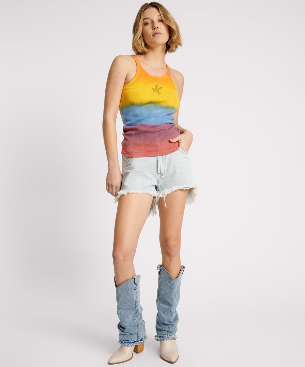 Products SUNSET STRIPE RIB SINGLET