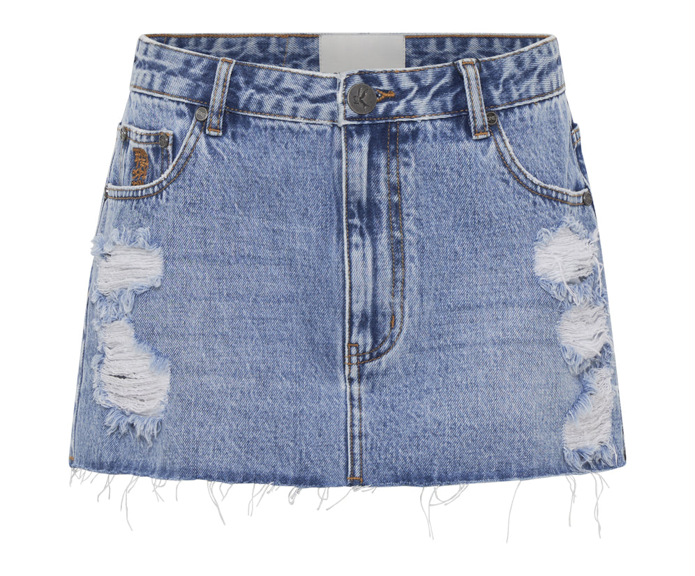 HOLLYWOOD SLOANE DENIM MINI SKIRT