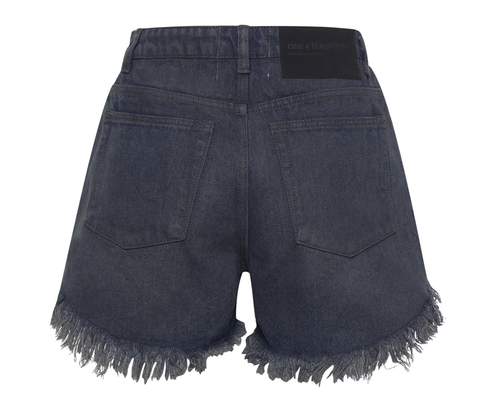 FOX BLACK BONITAS HIGH WAIST DENIM SHORTS