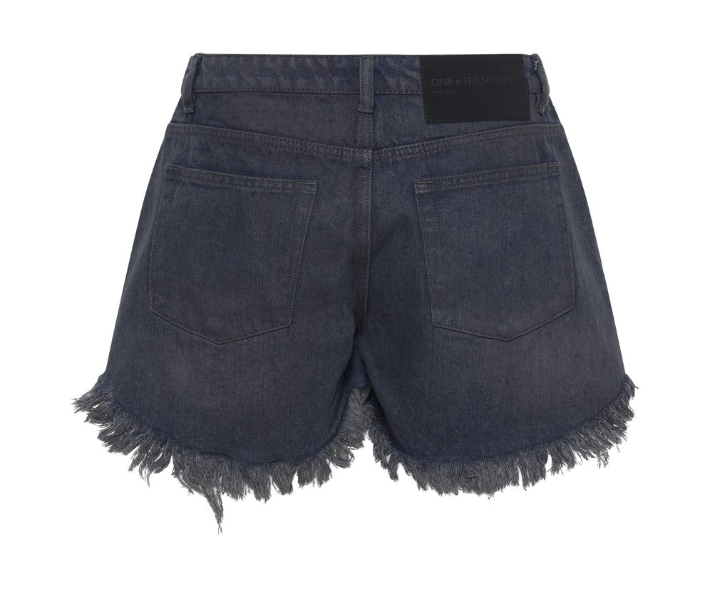 FOX BLACK MARLONS LOW WAIST DENIM SHORTS