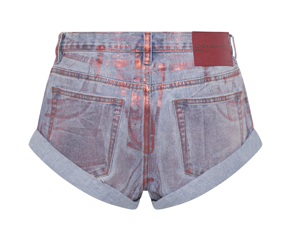 Bandits Low Waist Denim Shorts - Red Devil