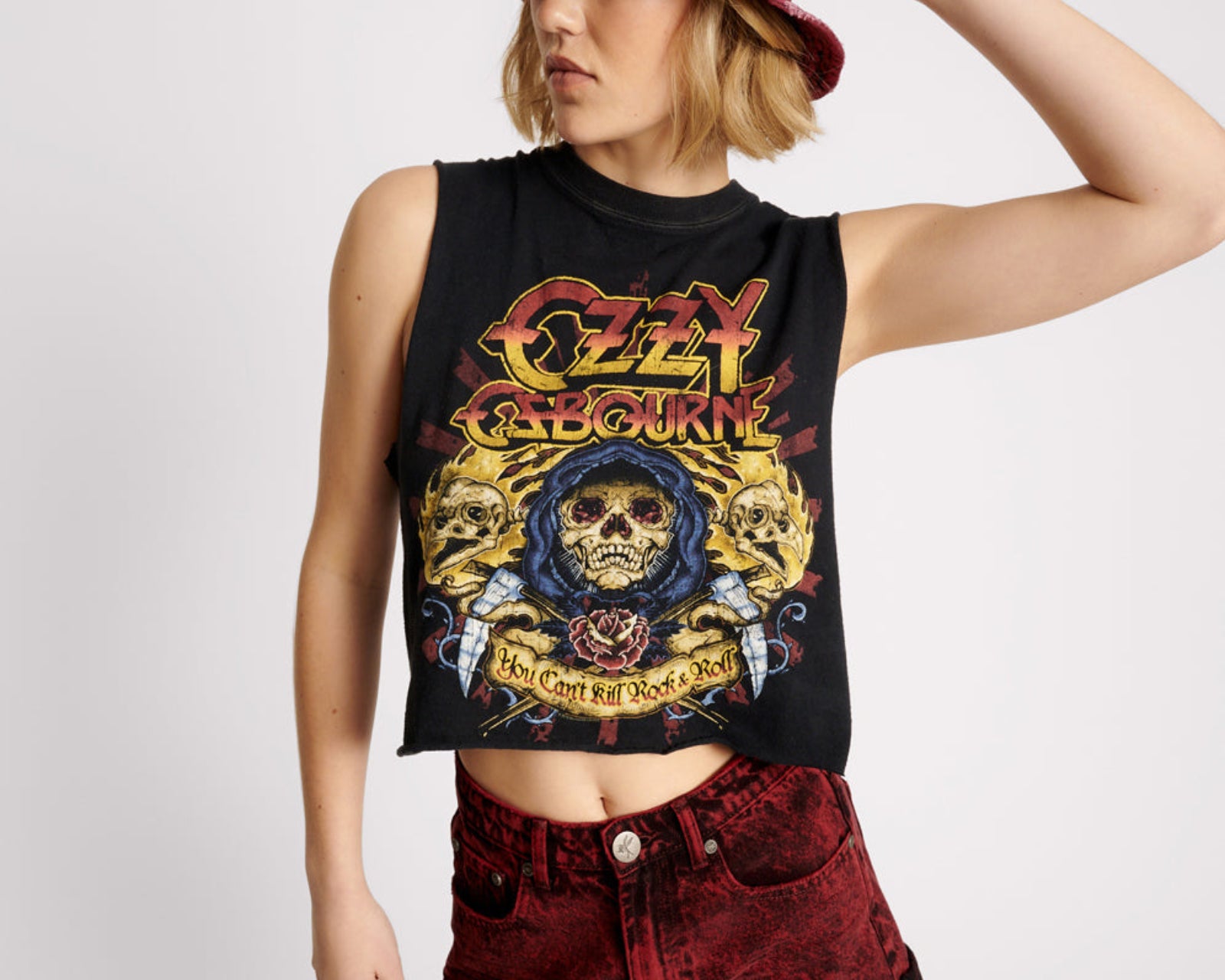 Denim Bucket Hat - Black Heart