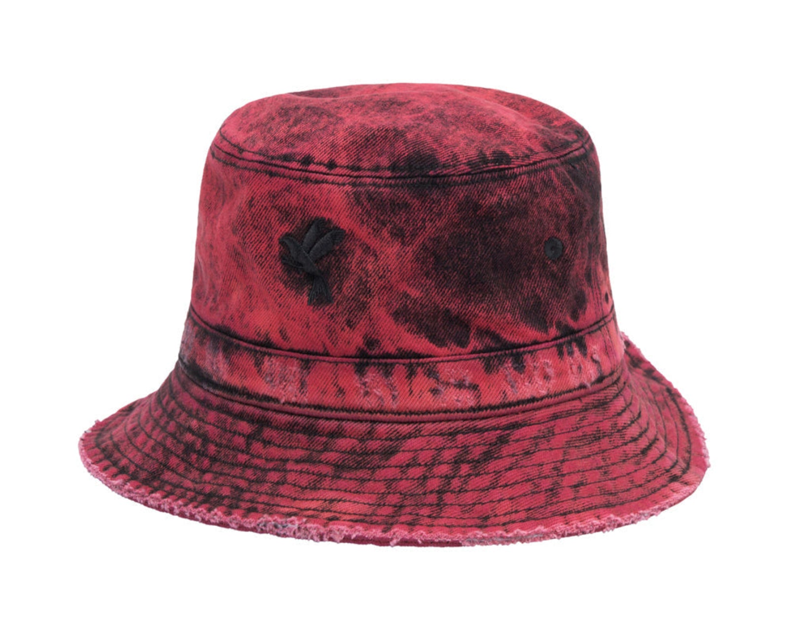 Denim Bucket Hat - Black Heart